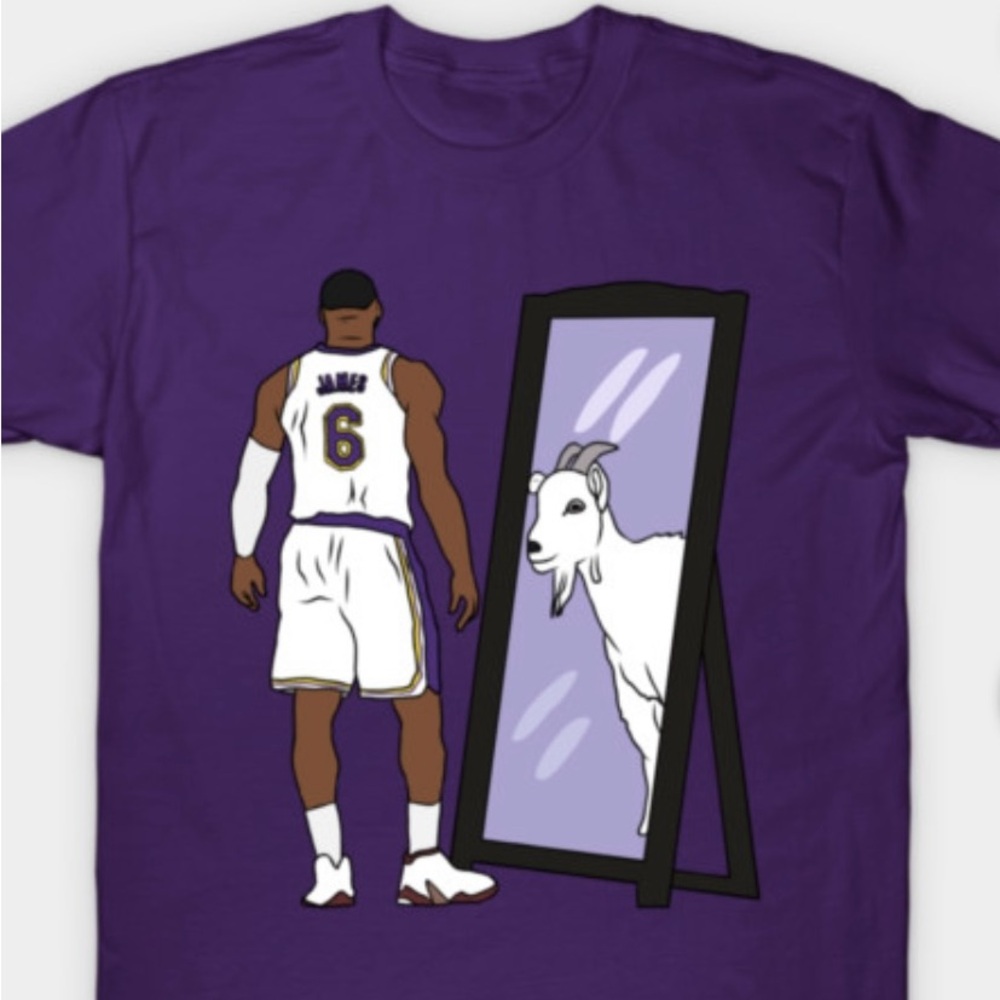 NEW Lebron James Mirror Goat Basketball T-Shirt